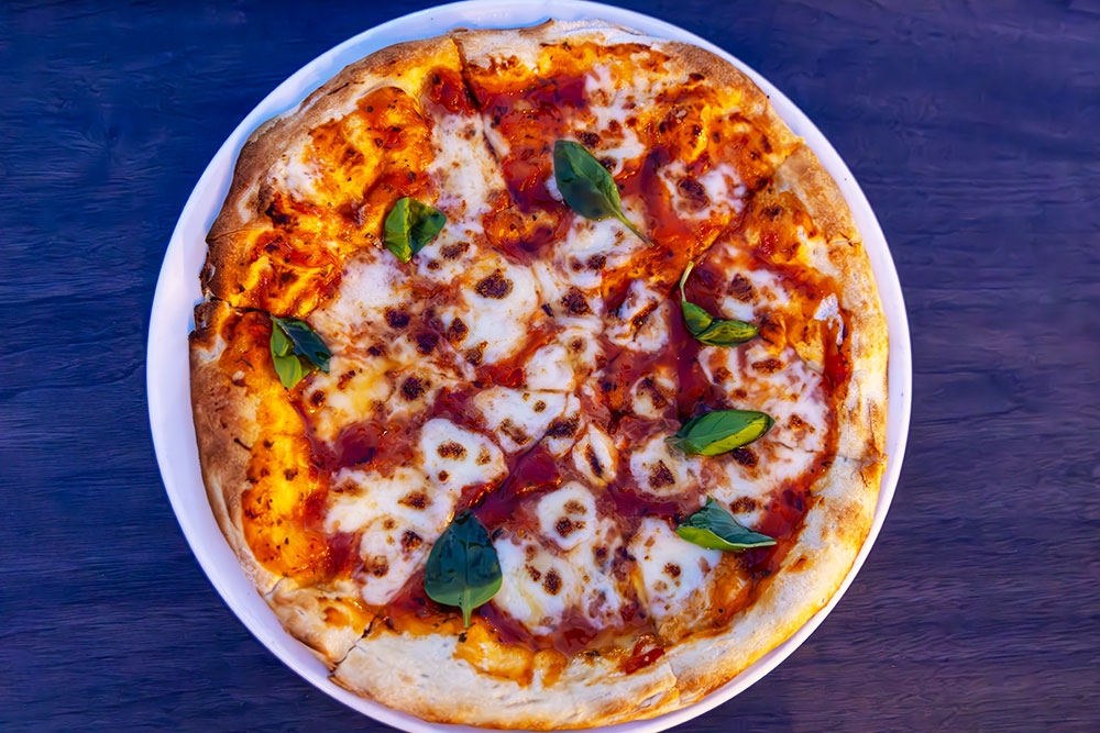 Margherita pizza at BoscoNero Mitchelton