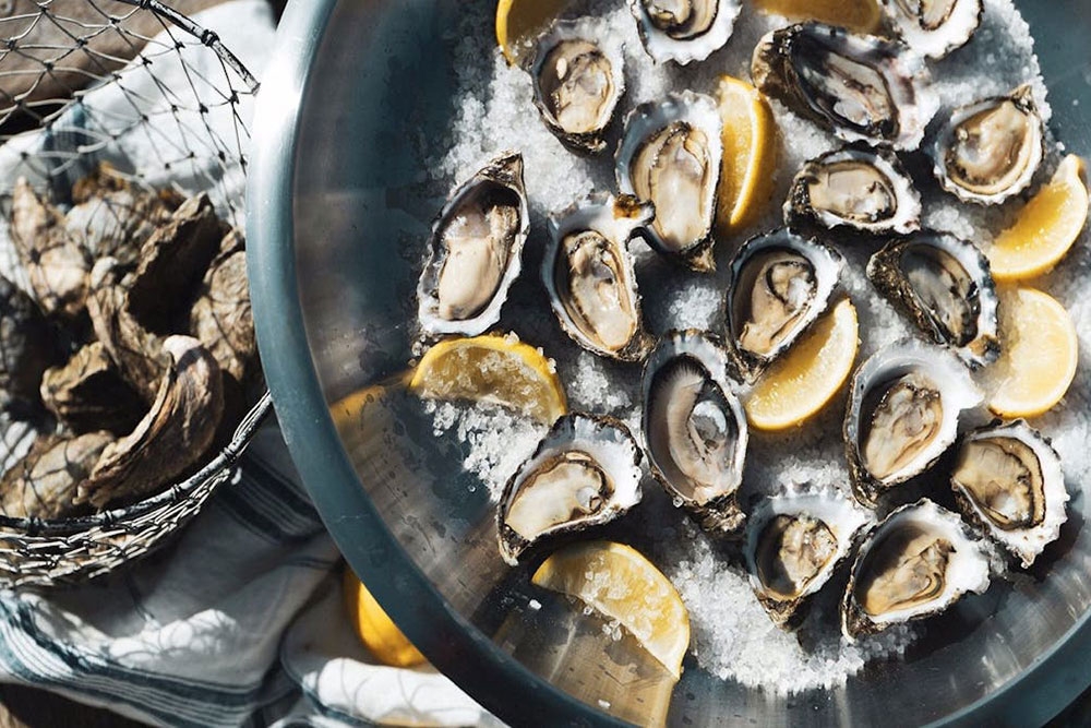 Platter of oysters