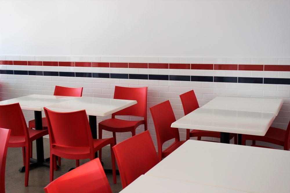 Seating inside Broken Hearts Burger Club, Morningside  