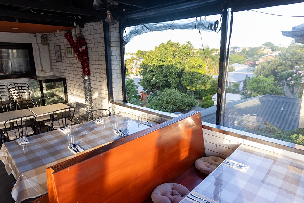 Seats with view inside Chaan Thai Restaurant, Paddington