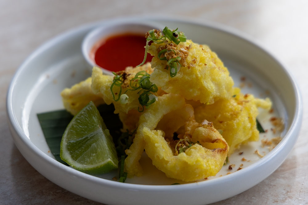Thai food on a plate at Chalong Chapel Hill