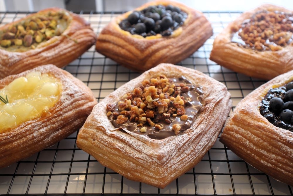 Tray of Danishes inside Chouette Cake & Dessert, Underwood 