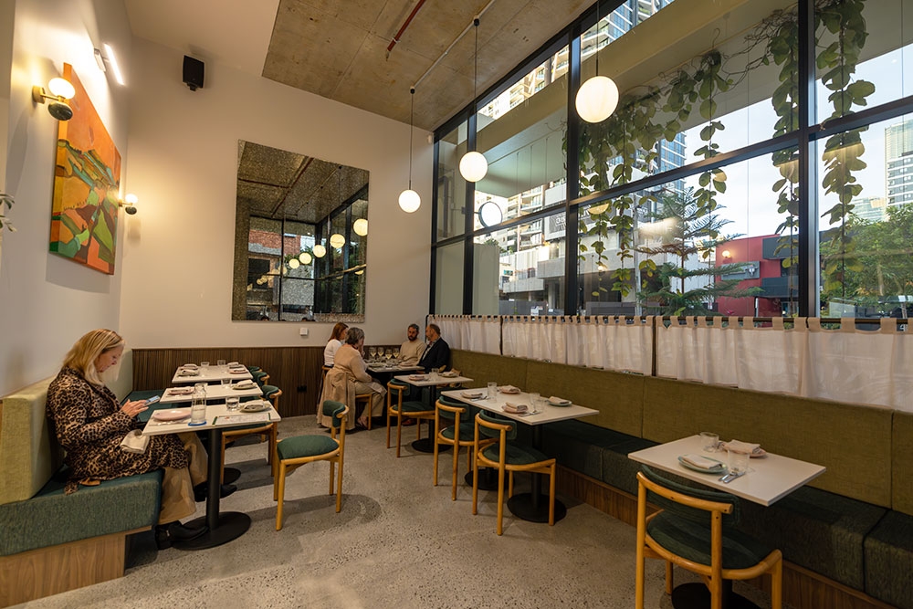 Dining area inside Clarence South Brisbane
