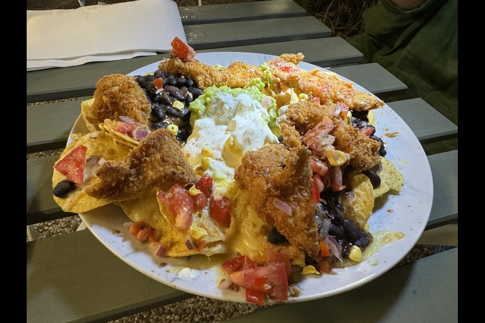 Plate filled with Nachos Clayfield Cantina