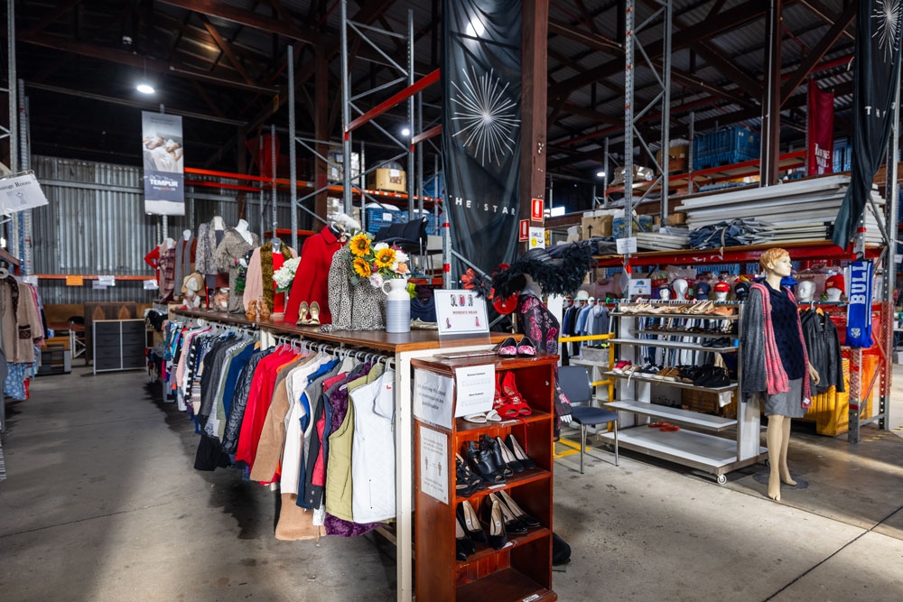 Retro/vintage items for sale inside Connected Inc Op Shop Virginia 