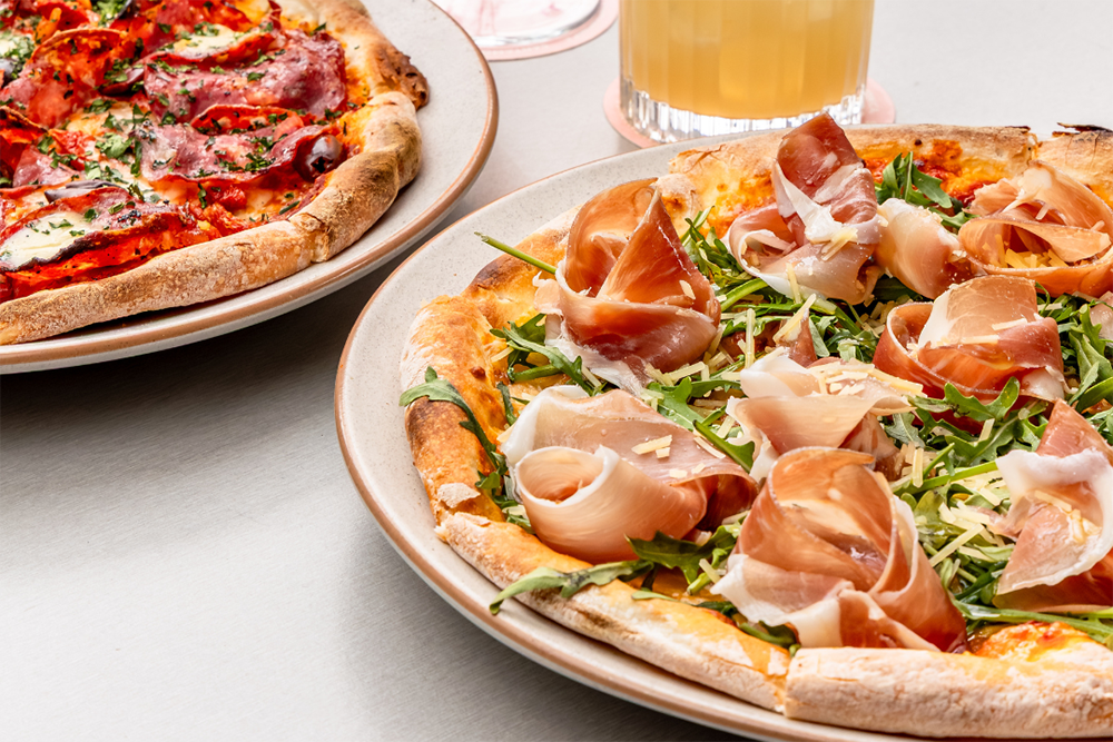 Pizza at Santa Monica Brisbane City 