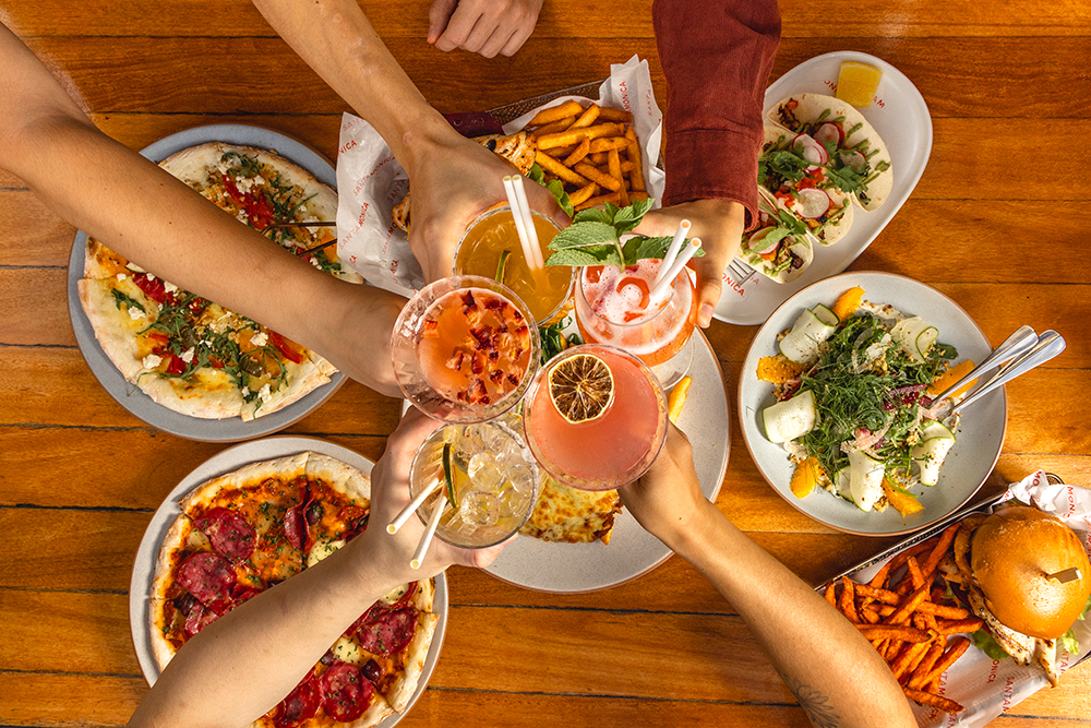 Food and drinks at Santa Monica Brisbane City 