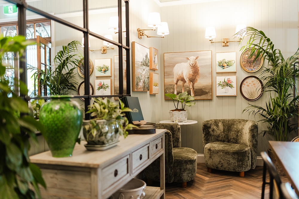 Cost corner with plants near front bar Imperial Hotel Eumundi