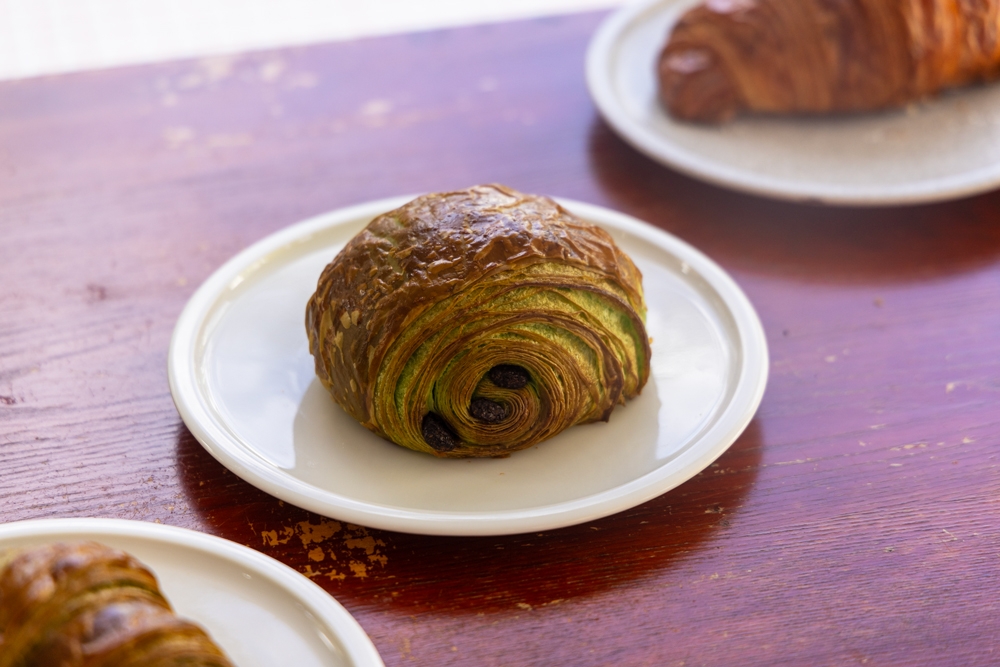 Pandan chocolate croissant, Croix Croissant Newstead