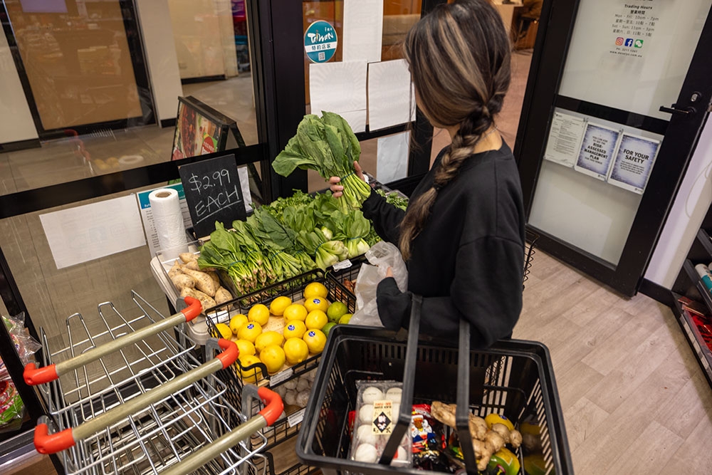 Vege rack in Davely's Asian Supermarket