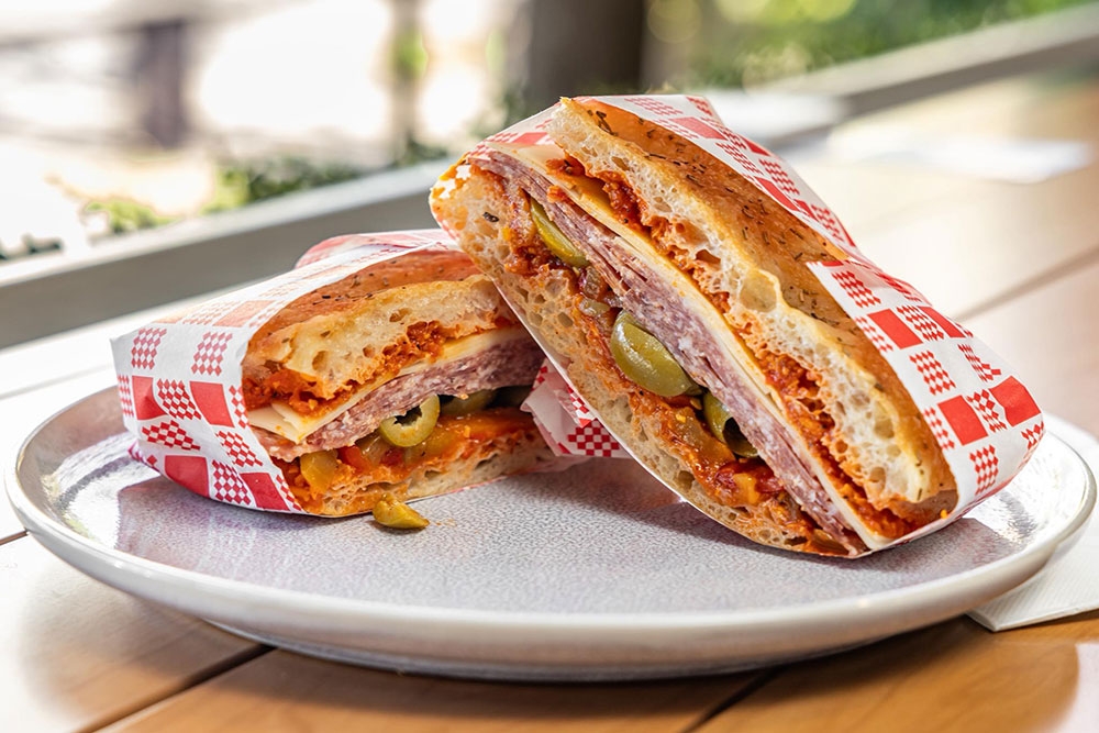 Panini dish at Double Shot Panini New Farm