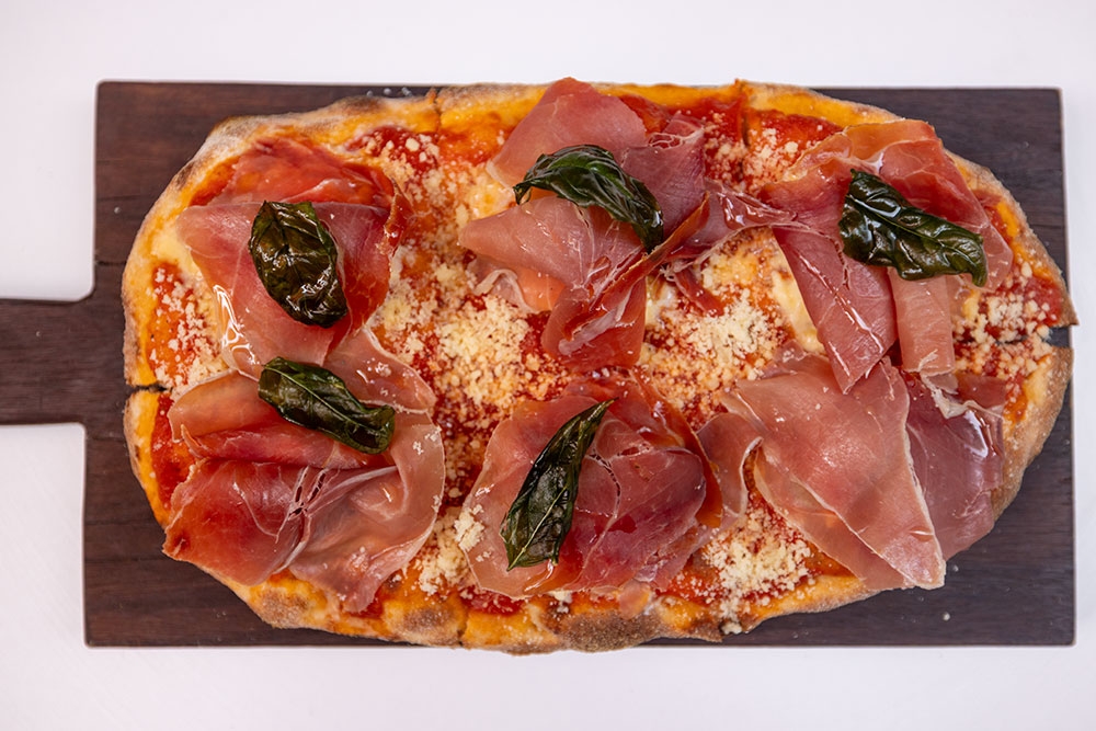 Pinsa on table at Doughcraft Lane