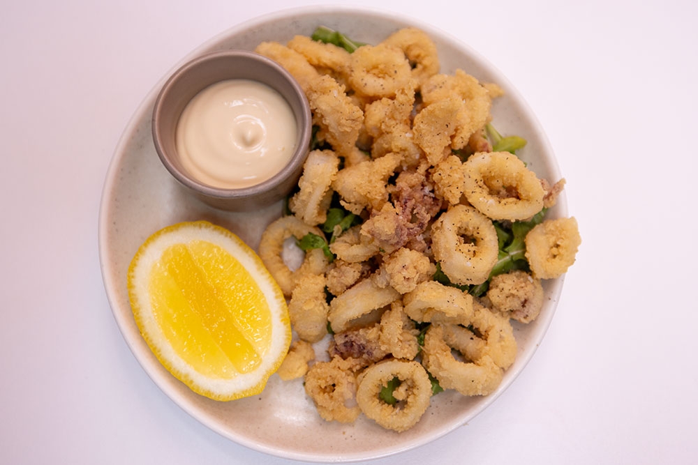 plate of fired calamari Doughcraft Lane