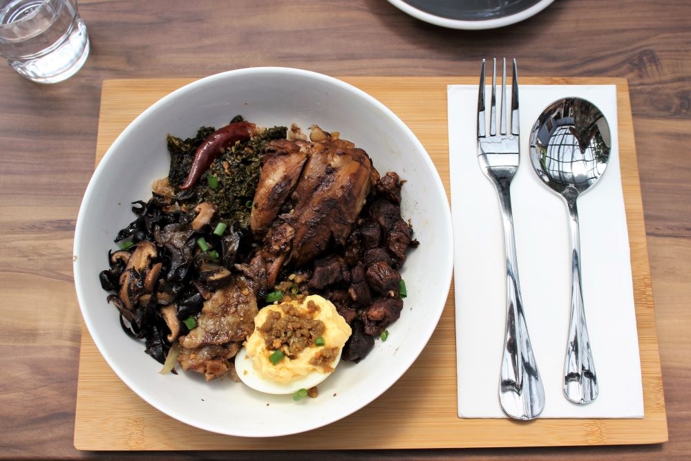 Food on a plate at Dovetail Social, Highgate Hill 