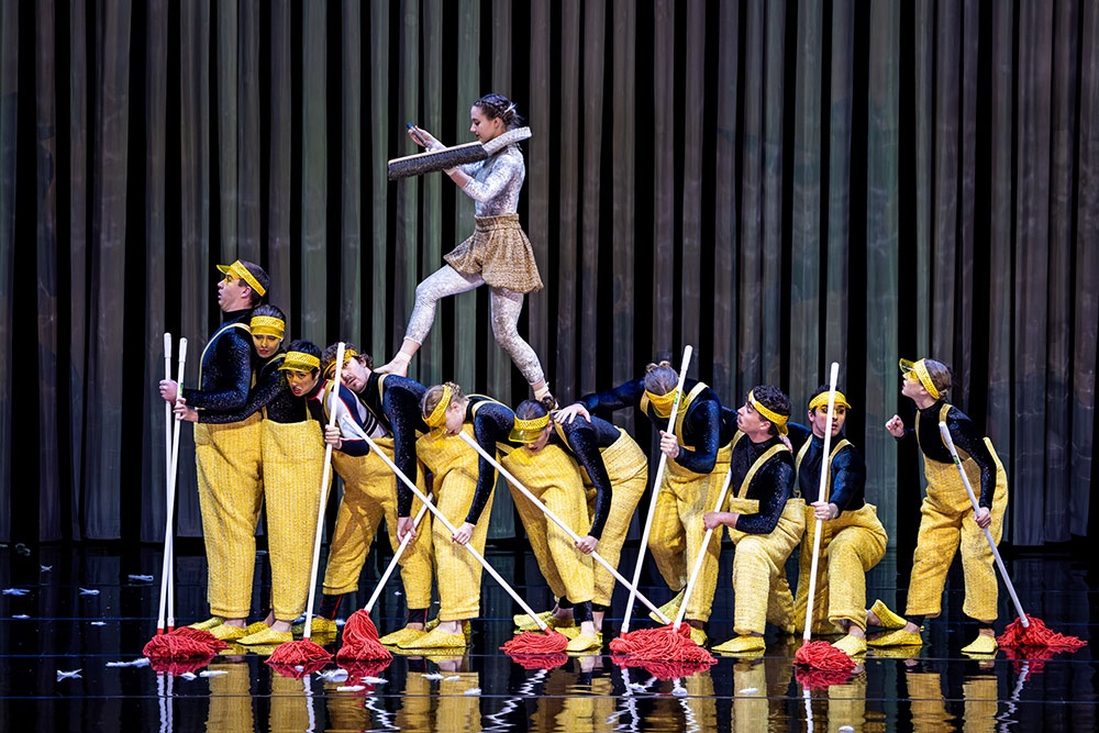 Performers on stage in Circa's Duck Pond