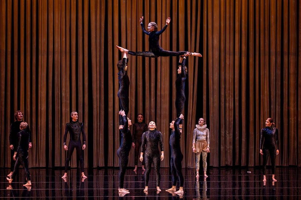 Performers on stage in Circa's Duck Pond