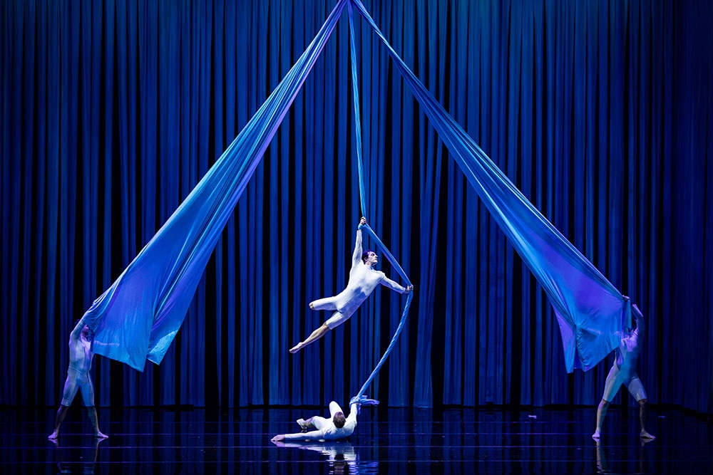 Performers on stage in Circa's Duck Pond
