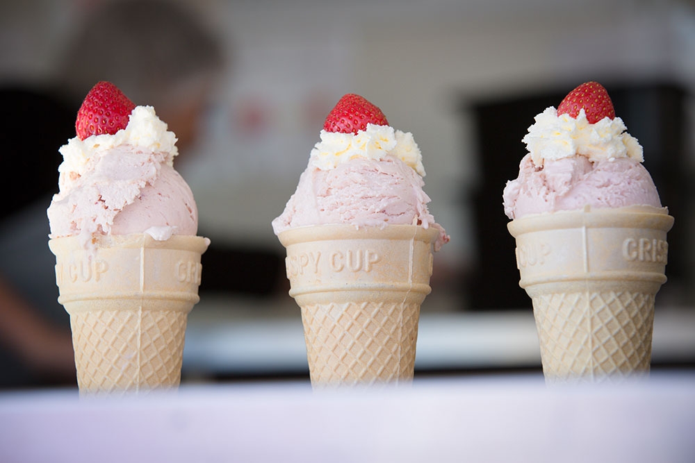 Strawberry sundaes Ekka Brisbane Showgrounds