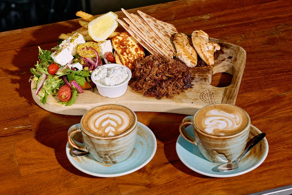 Dich of food and coffees at Kuhlcher