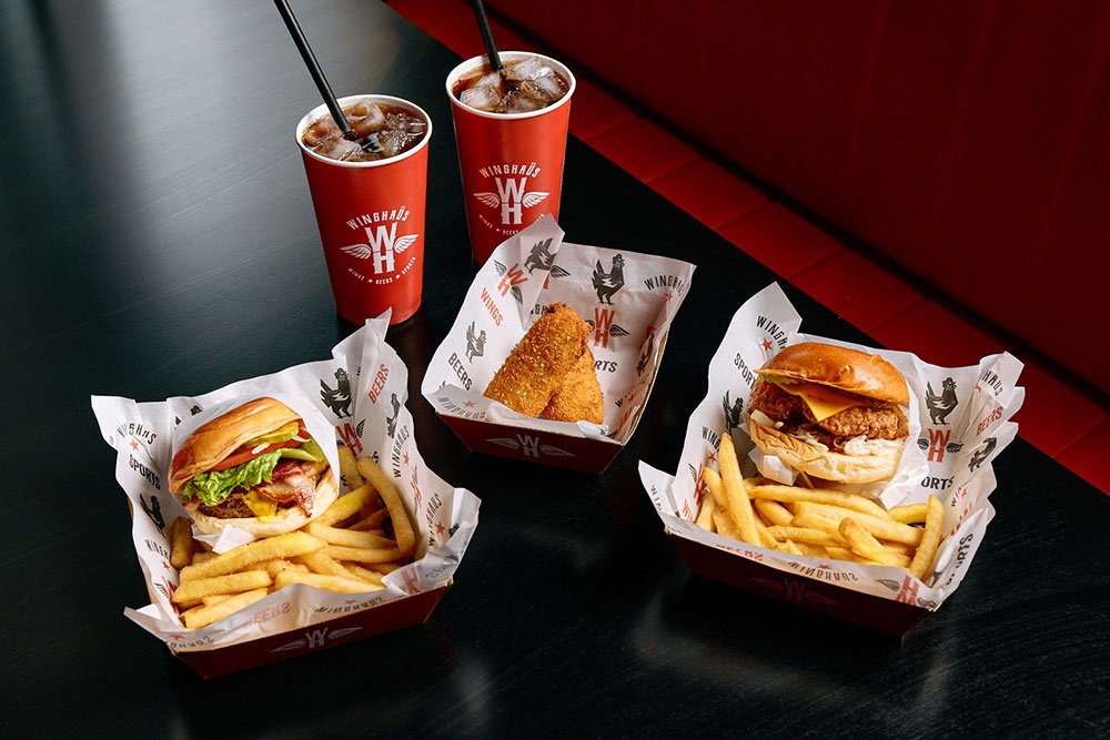 Burgers and drinks at Winghaus