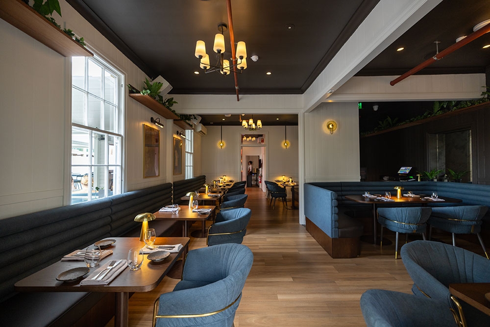 Dining space at Ember & Ash Fortitude Valley
