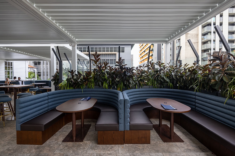 Dining space in Ember & Ash Fortitude Valley