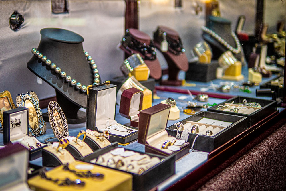 Jewellery for sale inside Empire Revival Paddington