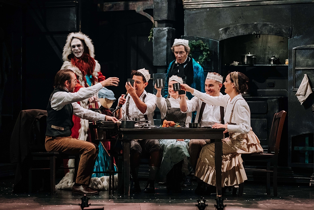 Actors on stage at A Christmas Carol, QPAC