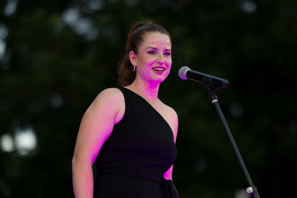Woman singing