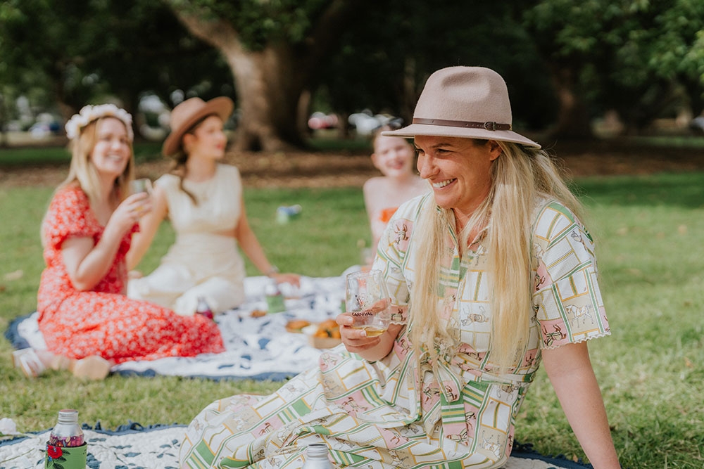 People picnicking at Feastival