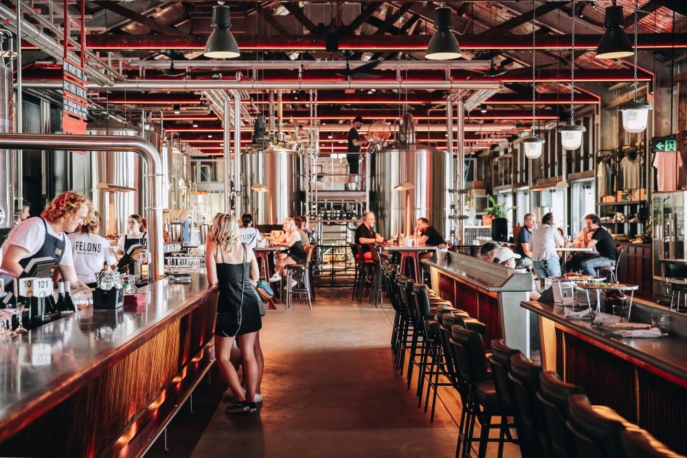 Felons Brewing Co microbrewery interior