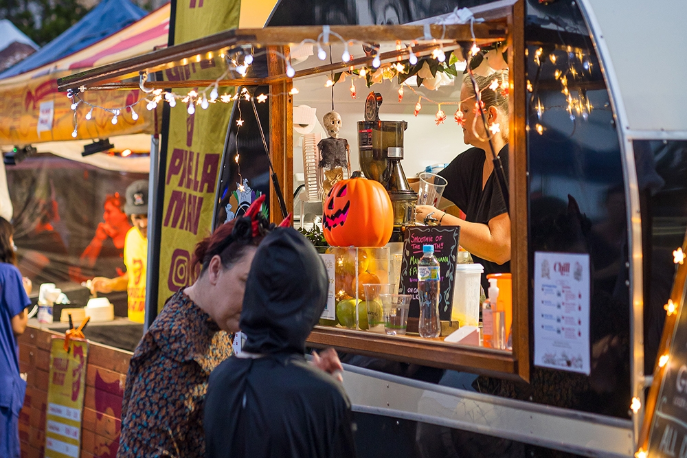Food van at Redcliffe Markets Festival of Frights 2025
