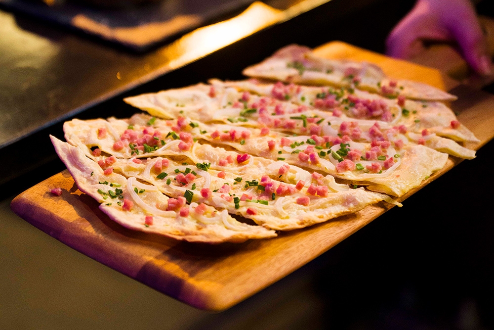 Flammkuchen at Lumen Cafe Lounge