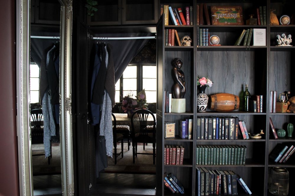 Bookshelf inside The Fourth Monkey, West End 