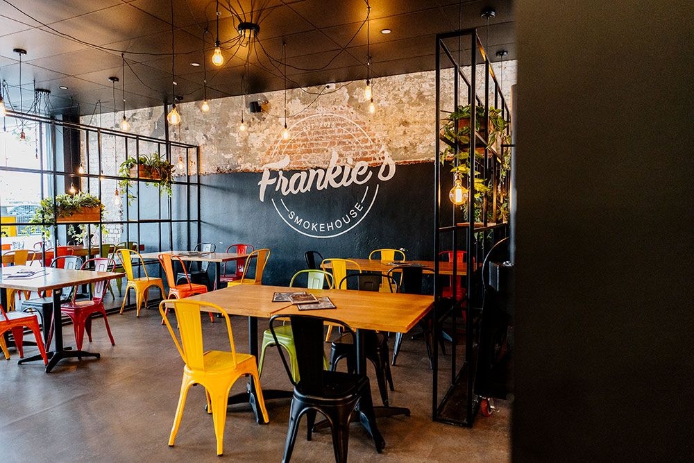 Interior of Frankie's Smokehouse, Woolloongabba