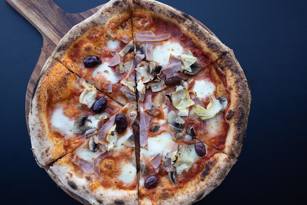 Pizza on a plate at Future Magic Brewing Co East Brisbane