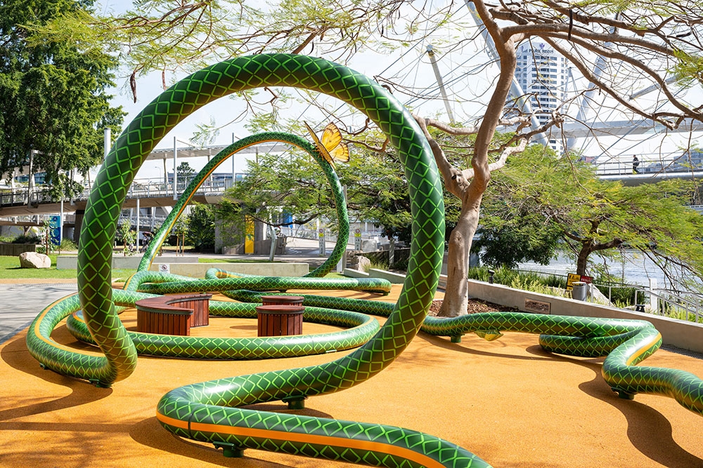 The Big Hose out front of GOMA