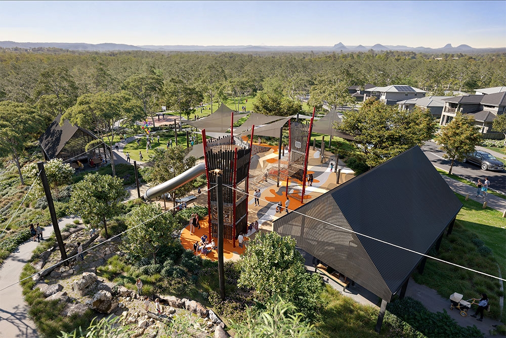 Aerial view of Glider Park