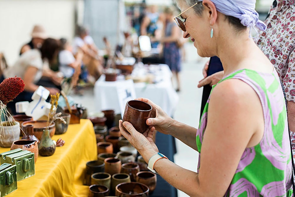 QAGOMA Winter Design Market ceramics stall