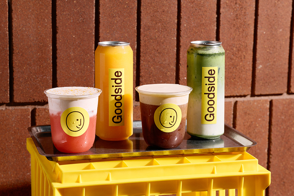 Drinks on crate at Goodside South Brisbane