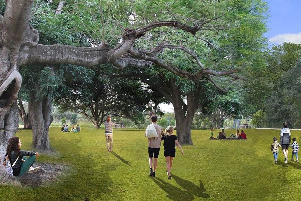 Render of Graceville Riverside Parklands