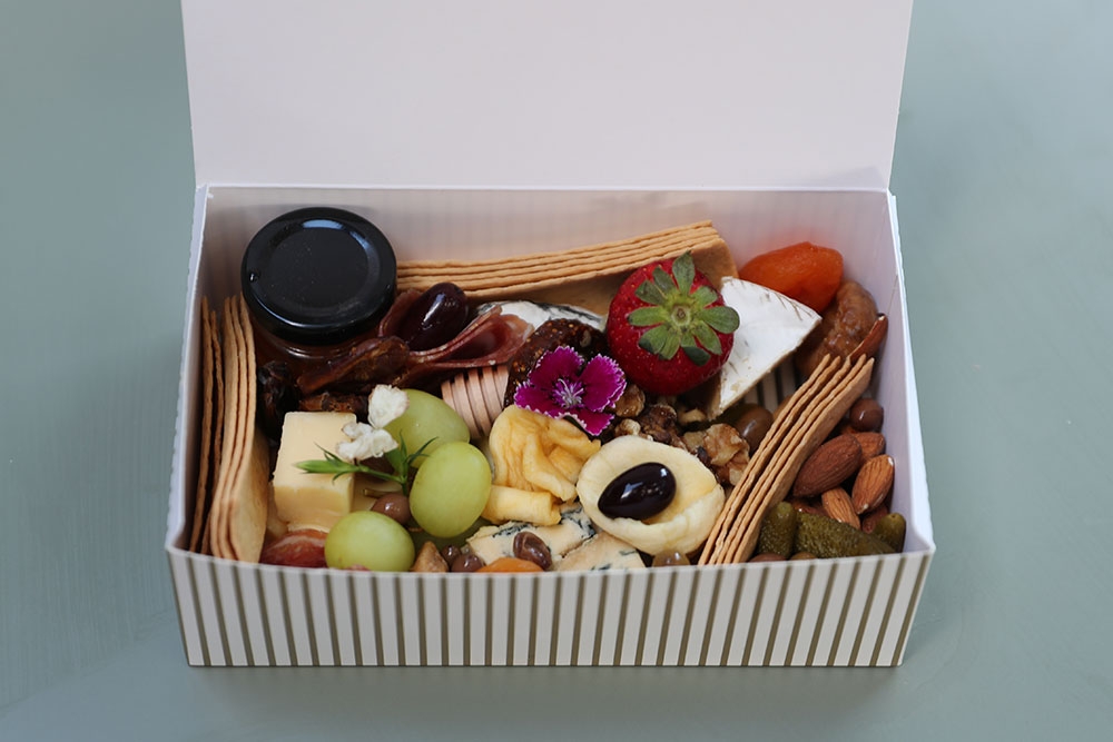 Picnic box at Grape & Grazing New Farm