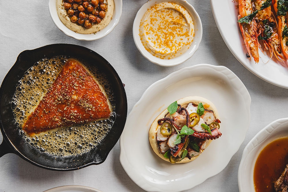 Dishes of food at Greca Restaurant Brisbane 