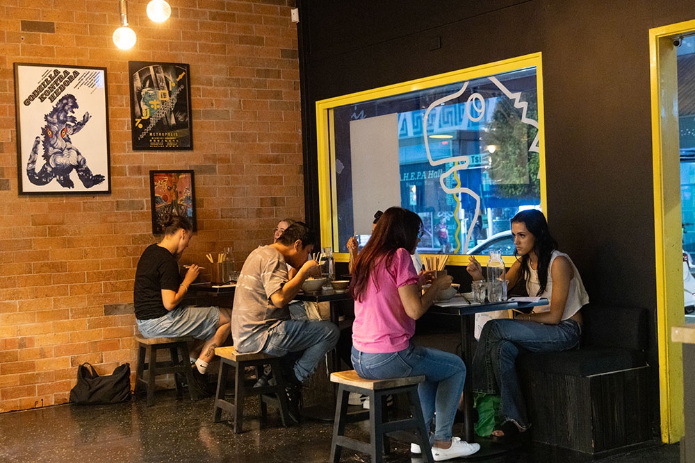People dining at Hai Hai Ramen