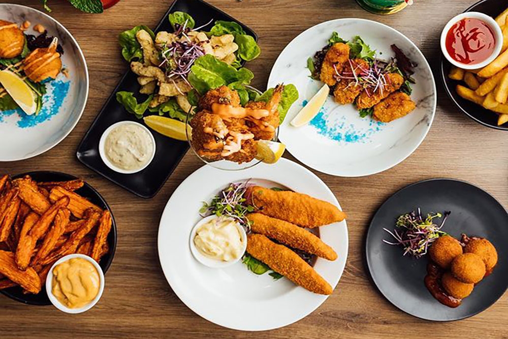 Selection of entrees at Happy Crab Restaurant, Brisbane CBD