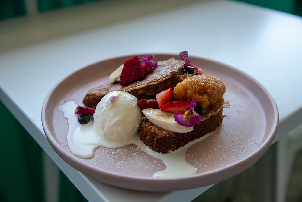 Banana French Toast at Happy Jane Cafe