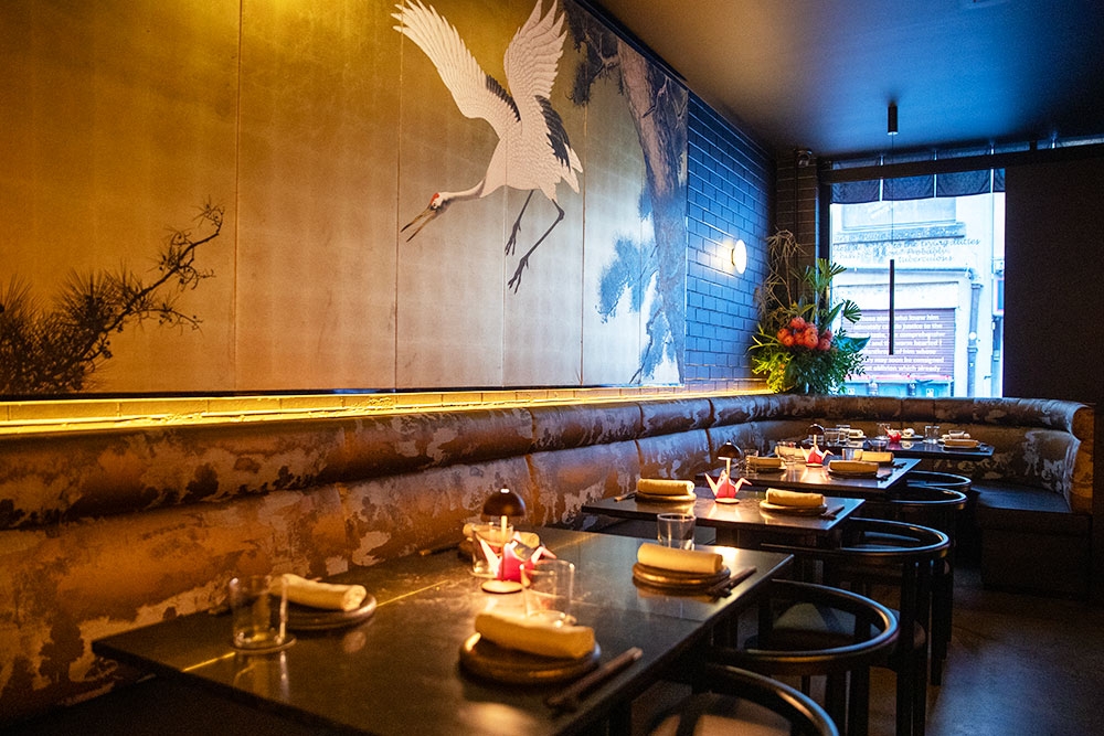 Interior seating at Hideki