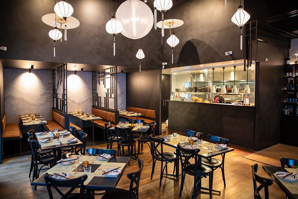 Dining and bar furniture inside Hizola's Kitchen & Bar