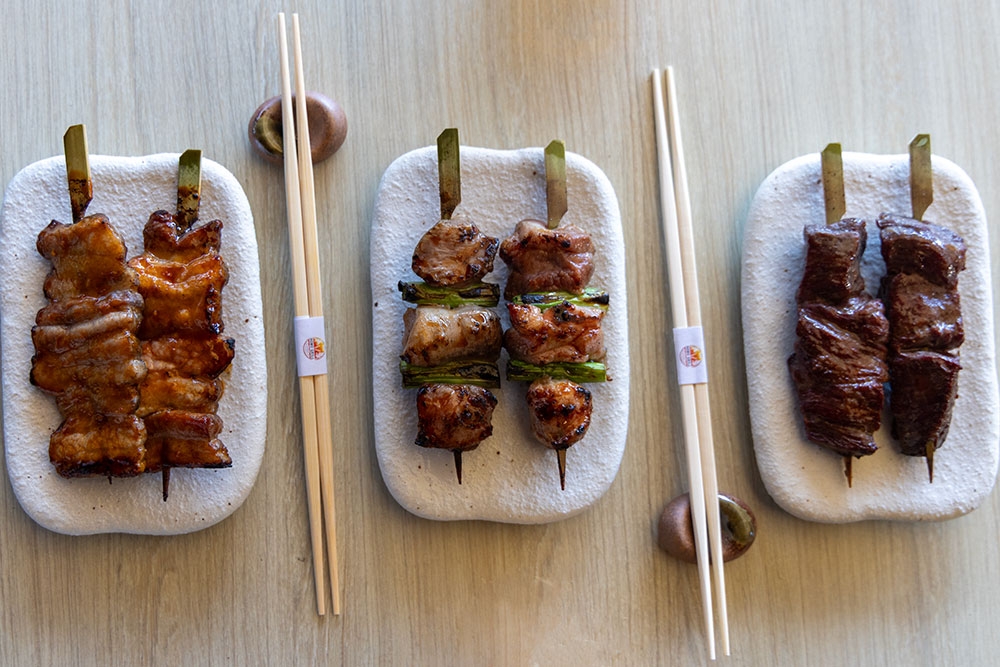 Plates of skewers Hono Grill Milton