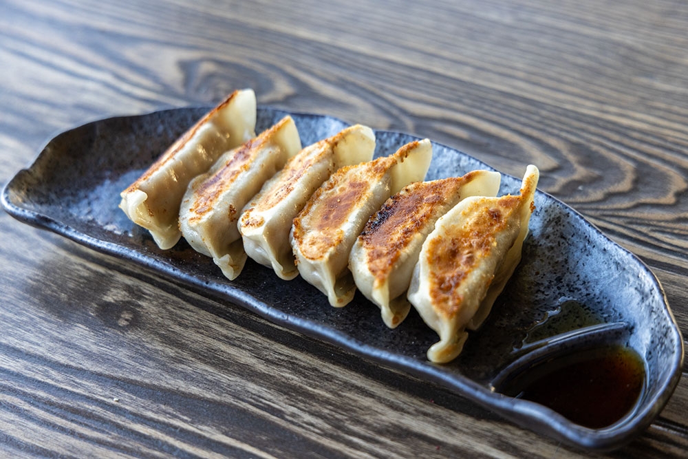 Gyoza on plate Hono Grill Milton
